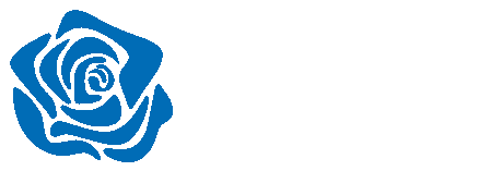Blue-Rose-ligne-Blanc Logo blanc de Blue Rose